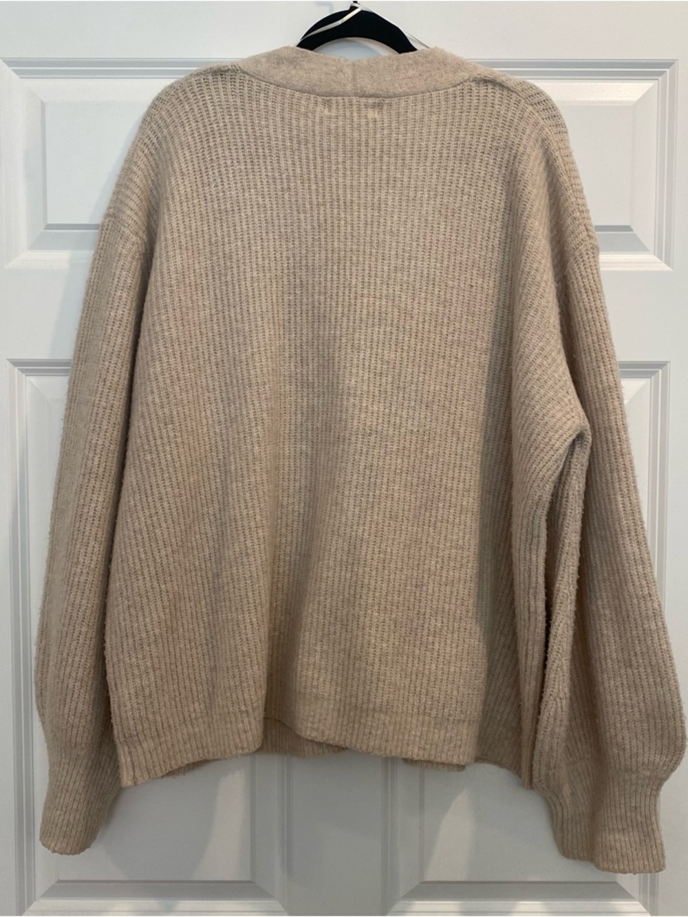 Altar'd State Neutral Beige Button-Front Ribbed Cardigan - Picture 2 of 5